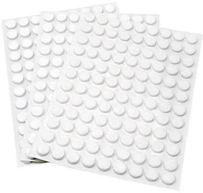 324 Zelfklevende Viltglijders - Meubel- en Vloerbescherming - Rond - Ø 10 mm - Wit