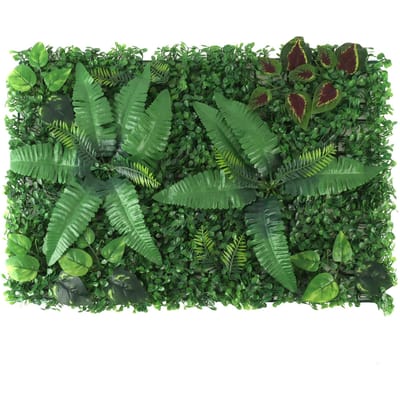Kunstplanten Gras Wandpaneel Gras Achtergrond Groenmuur voor Binnen Buiten Wanddecoratie Type black