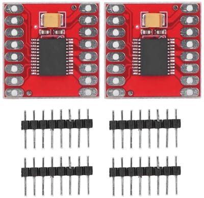 Dubbele H-brug motorstuurmodule voor DC- en stappenmotoren met overbelastingsbeveiliging, 21 x 21 mm, ideaal voor robotica en DIY-projecten