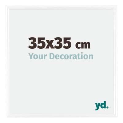 Your Decoration - Fotolijst 35x35 cm - Kunststof - Wit Hoogglans - Bordeaux