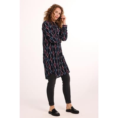 Tunic Violet Blue Loomlight print