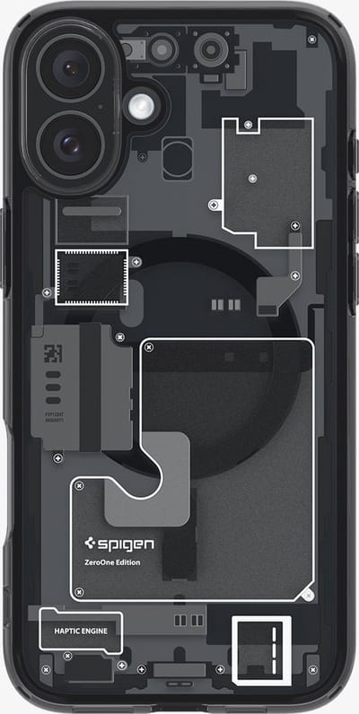 Spigen Ultra Hybrid MagFit - Hoesje Geschikt voor Apple iPhone 16 Plus - Compatibel met MagSafe - Back Cover Zero One Zwart