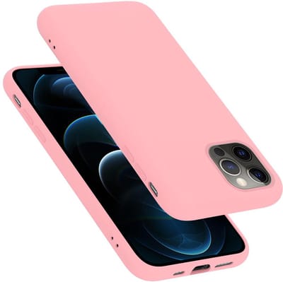 Cadorabo Hoesje geschikt voor Apple iPhone 12 / 12 PRO in LIQUID ROZE - Beschermhoes gemaakt van flexibel TPU silicone Case Cover