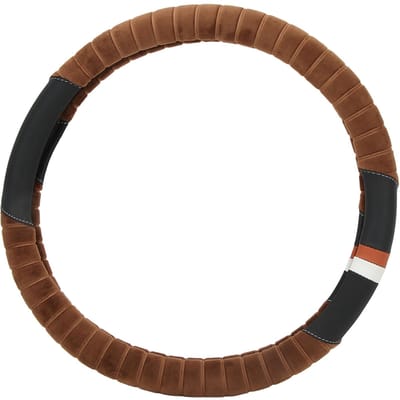 Auto Stuurwielhoes IJszijde Universele Pasvorm 15 inch Comfortabele Grip Beschermer voor DecoratieBruin bruin