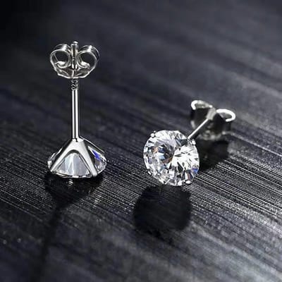 Boucles d'oreilles à clous en zircone pour femme, bijoux de fête, de mariage, accessoires, Eh1193 black