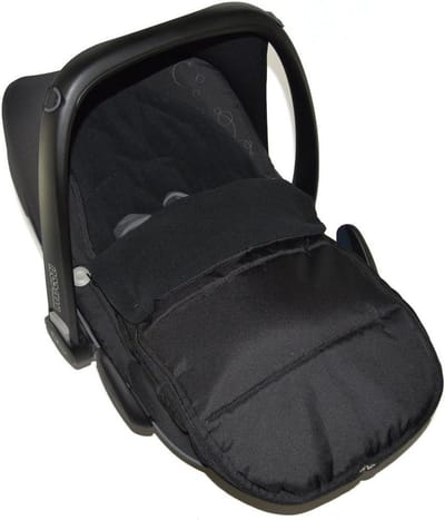 Autostoel Voetenzak - Baby Zak - Baby Comfort - Zacht Gevoerd Fleece - 43 x 34 x 9 cm - Zwart