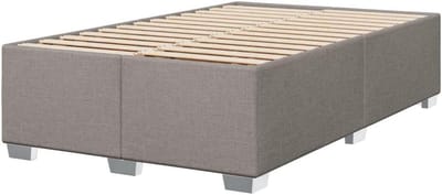 Bedframe stof - Twijfelaar bed ombouw - Ontspannen slapen - Zacht ademend polyester - 120x190 cm - Taupe