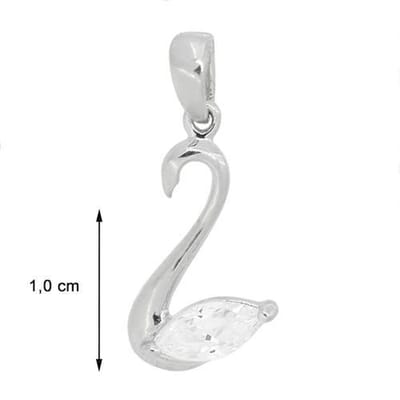 Blinx Jewels Zilveren Hanger Zwaan Steen Zirkonia