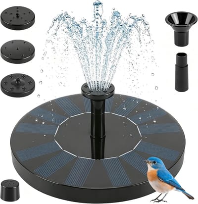 Zonne-energie Tuinfontein voor Buiten - Decoratieve Waterpartij met LED Verlichting en Tuinaccessoires