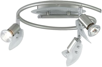 Plafondlamp gesatineerd glas spot rondel spotlamp slaapkamerverlichting verstelbaar Globo 5724-3