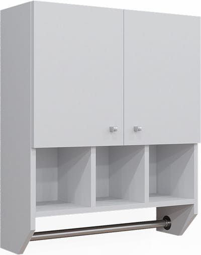 Vicco Fynn Badkamerkast – 59.2 x 70.5 cm Bovenkast met 2 deuren Wit