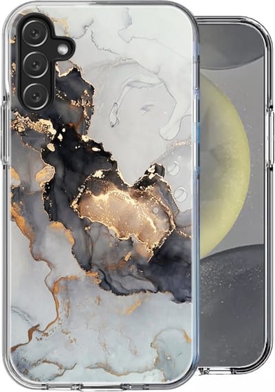Hoesje geschikt voor Samsung Galaxy S24 - Back Cover Marmer Siliconen Case Wit