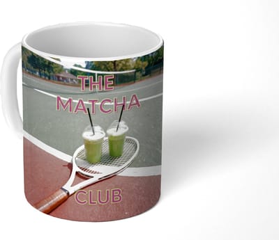 Mok - Koffiemok - Matcha Club - Tennis - Matcha - Mokken - 350 ML - Beker - Koffiemokken - Theemok