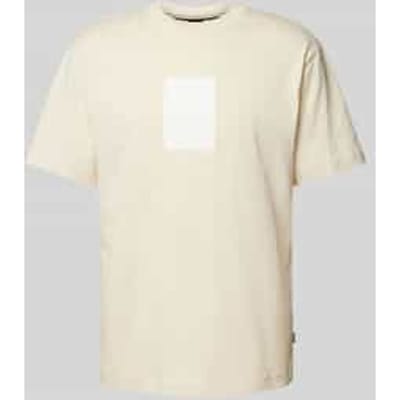T-shirt met statement- en labelprint, model 'Tessin'