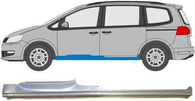 Volledige dorpel voor Volkswagen Sharan 2010-2022 / Links