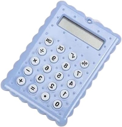 Rekenmachine Zak - Elektronische Calculator - Dagelijkse Berekeningen - Siliconen Knoppen - 8 Cijfers - Blauw
