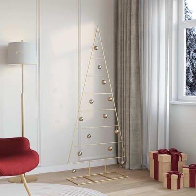 vidaXL - Metalen - kerstboom - Goud - 181 - cm - Poedercoated - staal