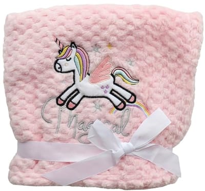 SnelShoppen - FENSILO Babydeken Dekbed Kinderwagen Cadeau Deken Baby-Omslagdoek Kinderdeken Knuffeldeken Pluche Warm 94 x 72 cm Roze voor Pasgeborenen