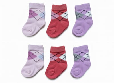 Set van 6 paar babysokken meisjes - Baby sokjes