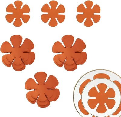 Pannenbeschermers Set - Keuken Organizer Pads - Kookgerei Beschermen - Herbruikbaar Vilt Materiaal - 12 stuks 3 maten - Oranje