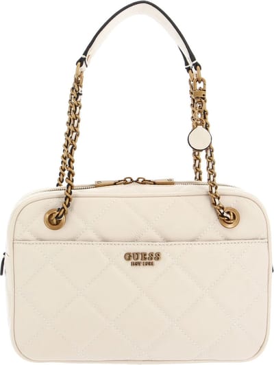 GUESS Schoudertas Avondtas Abey Top Zip Shoulder Bag Stone Crème