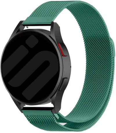 Strap-it Milanees bandje / Milanese band geschikt voor Samsung Galaxy Watch 7 (40 & 44mm) / Galaxy Watch 6 40mm & 44mm / Galaxy Watch 6 Classic / Galaxy Watch 5 40 & 44mm / Watch 5 Pro / Galaxy Watch 4 / Watch 4 Classic / Watch FE - groen