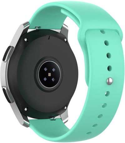 Strap-it Smartwatch bandje 20mm - horlogebandje sport geschikt voor Samsung Galaxy Watch 42mm / Galaxy Watch 3 41mm / Galaxy Watch Active / Active2 40 & 44mm / Gear Sport - Polar Ignite / 2 / 3 / Unite / Pacer - aqua