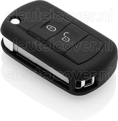 Autosleutel Hoesje geschikt voor Land Rover - SleutelCover - Silicone Autosleutel Cover - Sleutelhoesje Zwart