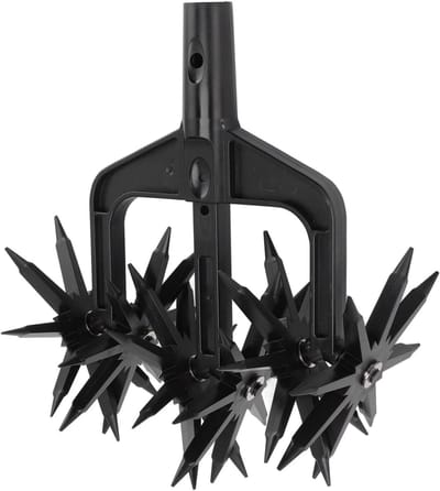 2-in-1 Tuin Cultivator en Scharifier, Verwijderbare Handmatige Rotorkooi voor Tuinonderhoud, Lichtgewicht en Draagbaar Tuingereedschap met 2 Steunen
