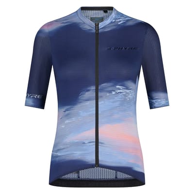 Shimano S-phyre Leggera Korte Mouw Wielertrui Blauw XL Vrouw