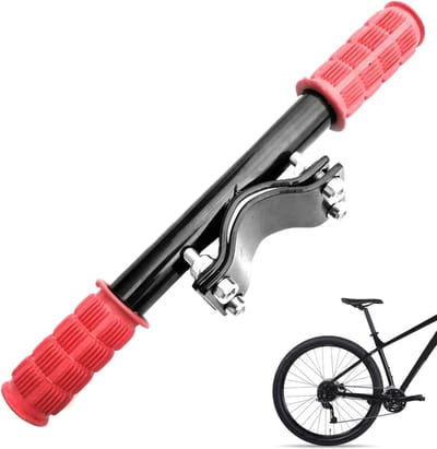 Fietsbagagedrager Handvat - Kinderzitje Armsteun - Veilig Fietsen - Verstelbare Bevestiging - 25-32mm - Zwart