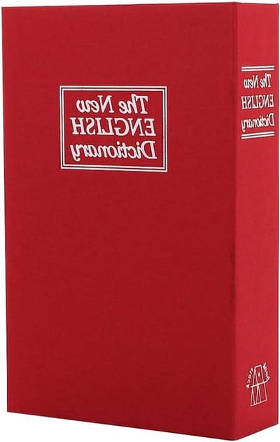 Boek Kluis - Geheime Opberger - Waardevolle Spullen - Stevig Staal - 24 x 15.5 x 5.5 cm - Geel Blauw