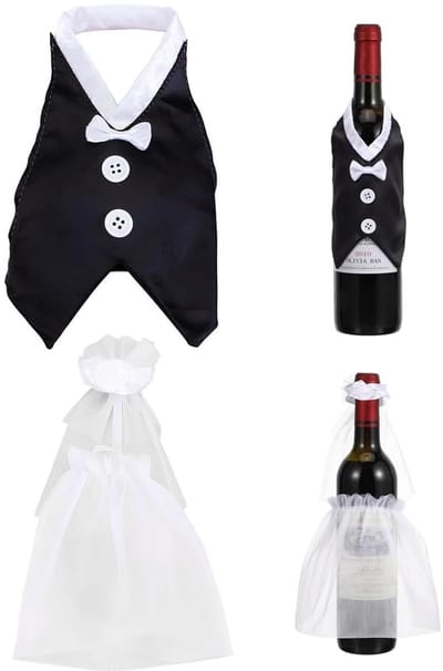 Dailygoods- Wijnfles Decoratie - Bruiloft Versiering - Tafeldecoratie - Vrijgezellenfeest - Verloving - Hoogwaardige Materialen