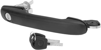 Dailygoods- Deurklink Links - Deurklink met Vergrendeling - Deurklink Zwart - Deurklink met Schild - Deurklink met Sleutels - Gemaakt van Robuust ABS-Materiaal - Deurklinkset