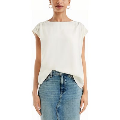 s.Oliver -qs Blouse Offwhite Maat: 34 | Blouses Outlet | Dames | Wit