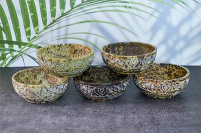 Zeepsteen Scrying en Smudge Bowl Pot Handgemaakte Huishoudelijke Keukentafel Decoratieve Cadeau 5 Inch