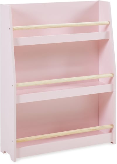 Kinderboekenrek Virer met 3 open vakken 78x60x18 cm roze [en.casa]