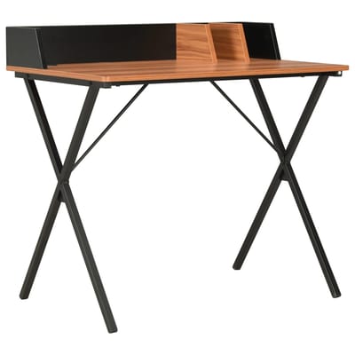 vidaXL - Bureau - 80x50x84 - cm - zwart - en - bruin