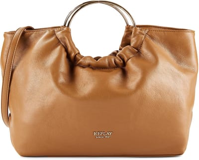 REPLAY handtas schoudertas Handbag Woodsmoke Lichtbruin
