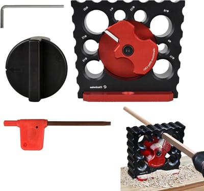 Deuvel Maker - Houten Stok Gereedschap - Meubels Maken - 8 Gat Keuzes - 490g - Aluminium