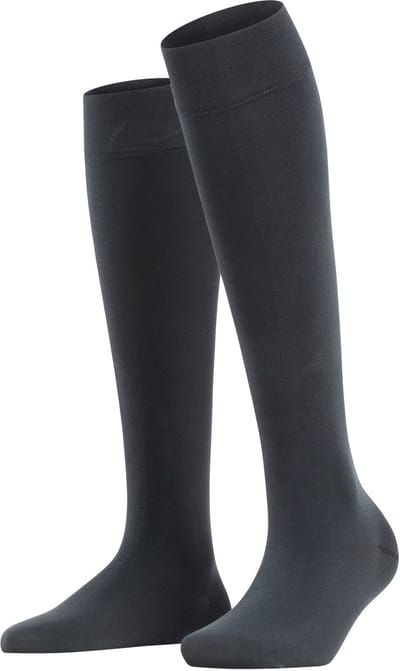 FALKE Fine Softness lichte gevoel elegant materiaal halfdoorzichtig 50 DEN kniekousen dames grijs - maat 35-38