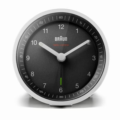 Braun BC07WB-DCF - Wekker - Analoog - Radiogestuurde tijdsaanduiding - Wit - Zwart