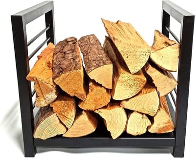 Houtopslag Rek - Brandhouthouder Organizer - Haardhout Opslag - Stevig Metaal Ontwerp - 40 x 355 x 36 cm