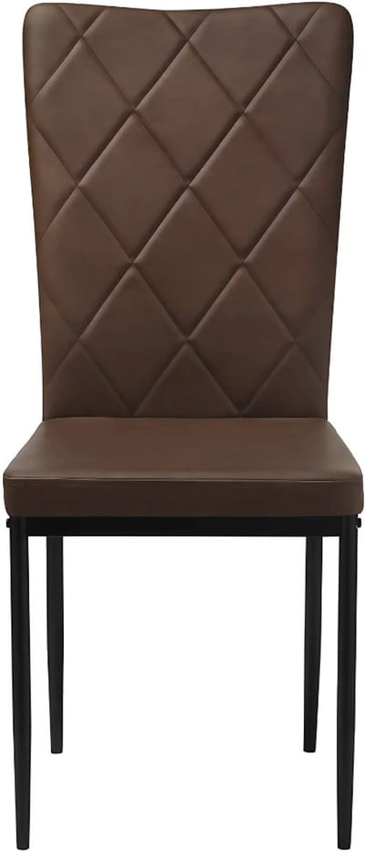 Eetkamerstoelen Delio - Set van 4 - Draaibaar - Fauteuil - Keuken - Voor eettafel - Donkerbruin leer