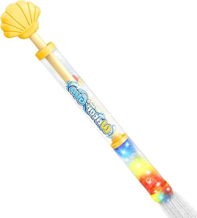 Watersproeier Speelgoed - Waterpistool Kinderen - Buitenpret Vergroten - Oplichtende LED-verlichting - 36 x 7 x 4 cm - Geel