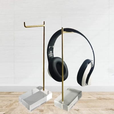 Hoofdtelefoon Houder - Headset Stand - Bureau Organisatie - Stabiele Acryl Basis - 50 Gram - One Color