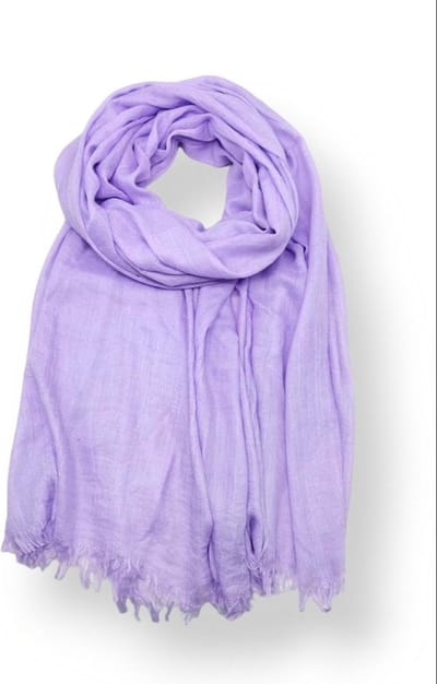 Lange dames sjaal Veerle effen licht mauve lichtpaars