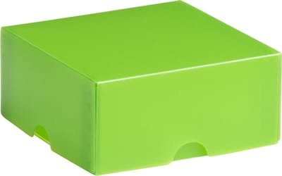Cadeauverpakking klein vierkant, BUDGET, 8x8x4cm GROEN (100 stuks)