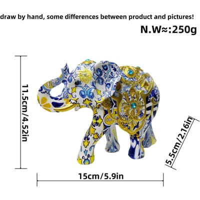 Nieuwe Kleurrijke Baby Olifant Ornamenten Huis Desktop Creatieve Hars Decoratie Huis Entree Handwerk