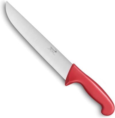 Déglon Vleesmes 25 cm – Ergonomisch Rood Handvat – Roestvrijstaal – Professionele Precisie